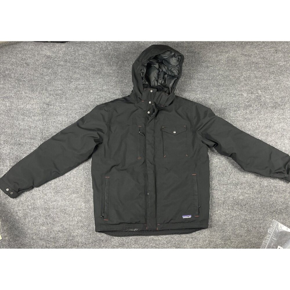 Patagonia Jacket Men Medium Wanaka Down Black H2NO Waterproof Hiking Hooded